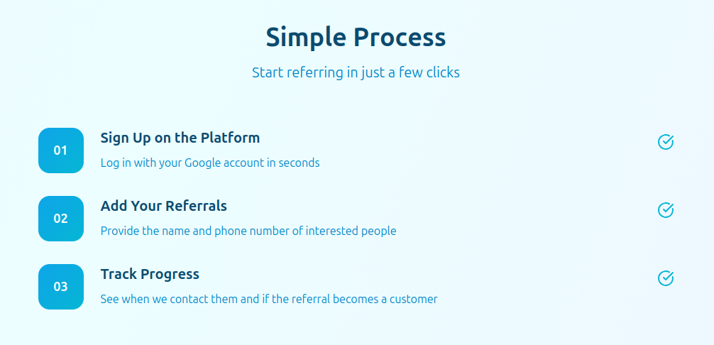 Refer friends and family